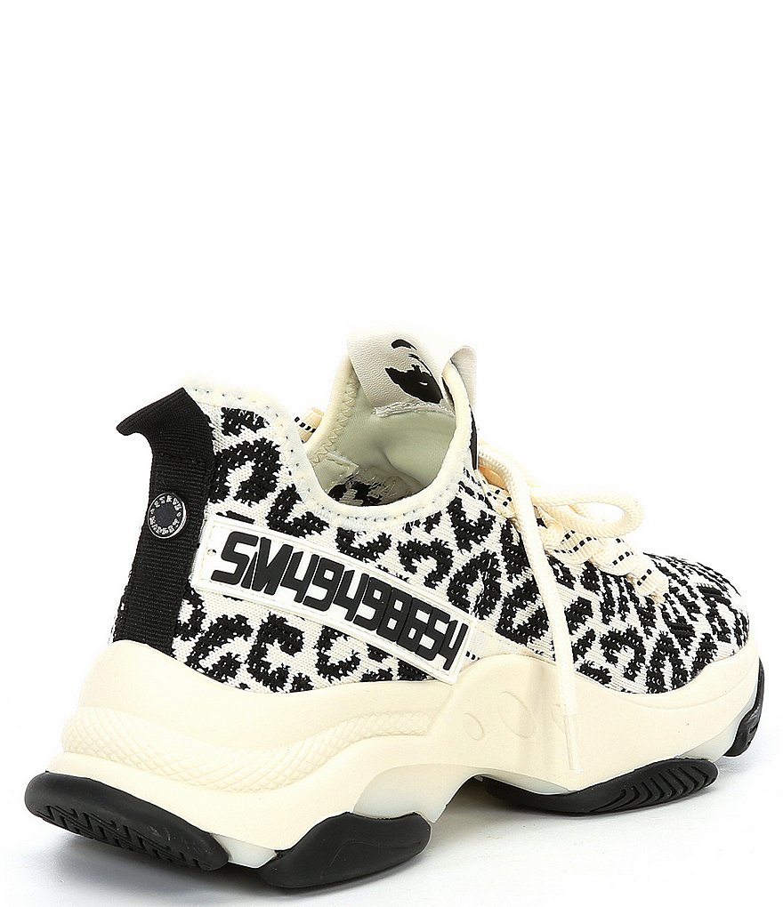 Steve Madden Maxima Leopard Print Chunky Sole Knit Sneakers