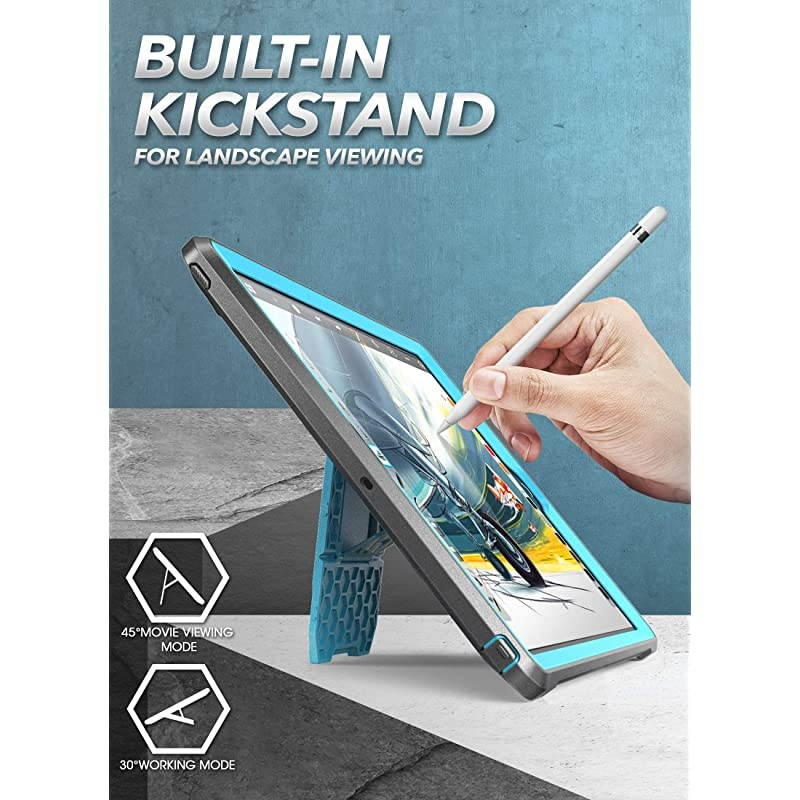 Unicorn Beetle Pro Series Case for iPad 102 20202019 with Builtin Screen Protector Protective Case for iPad 8th Generation 2020iPad 7th Generation 2019Blue