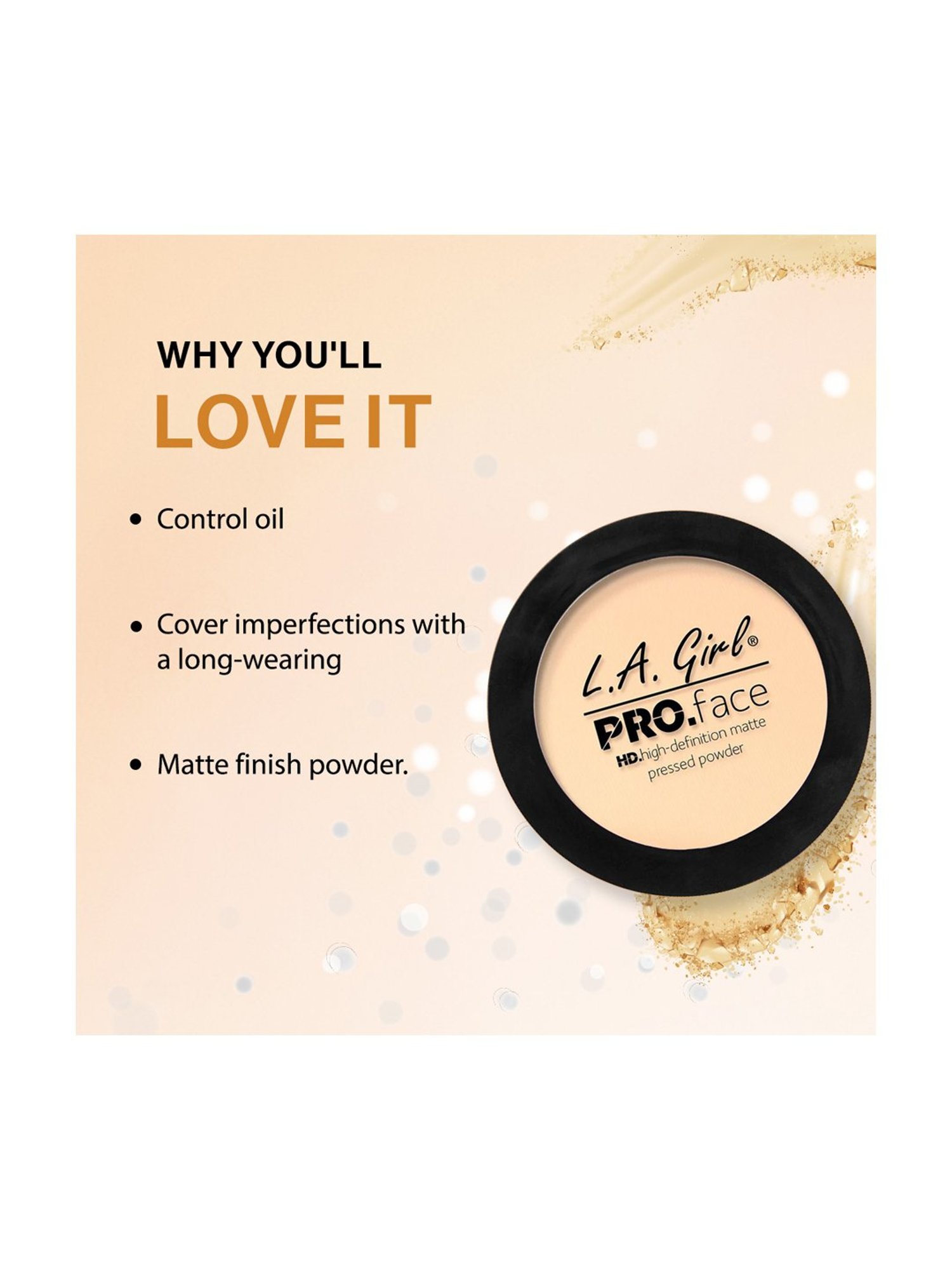 L.A. Girl HD Pro Face Pressed Powder Fair - 7 gm