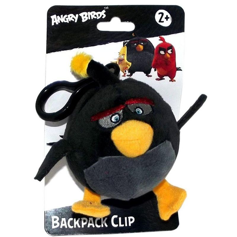 License 2 Play Inc Angry Birds Movie 4.5" Plush Clip On: Bomb