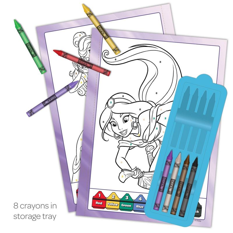 Disney Princess Color by Number with Crayons
