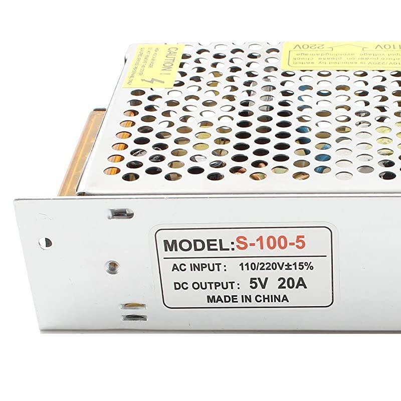 5V 20A 100W Universal Regulated Switch Power Supply Power Transformer for LED Strip LightCCTV CameraSecurity SystemRadioComputer Project