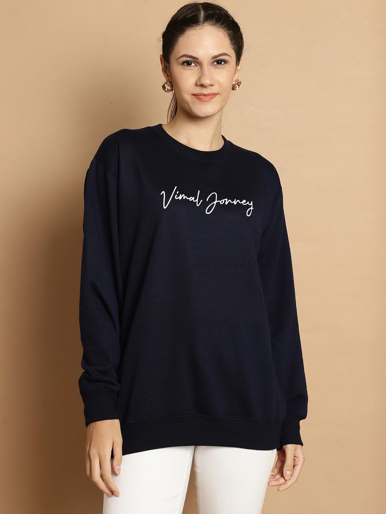 Vimal Jonney Black & Navy Printed Sweatshirt - Pack Of 2