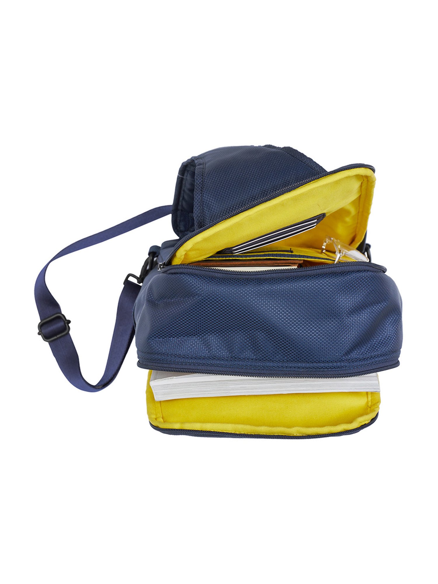 Mona B Navy Blue Rearden Medium Cross Body Bag