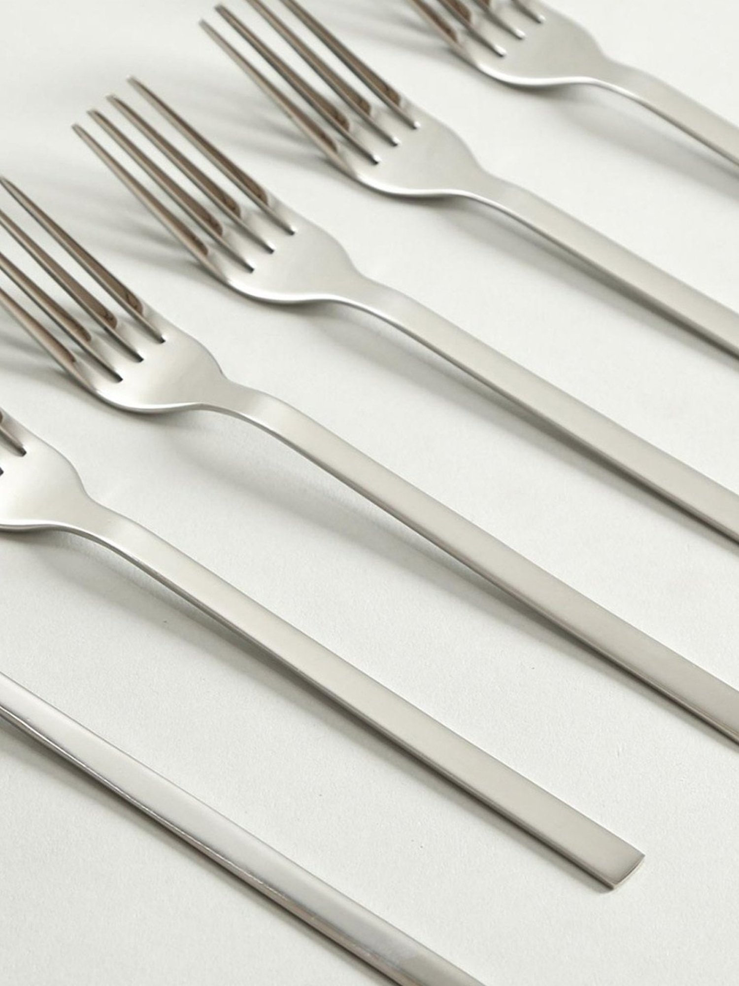 FnS Creta Silver Stainless Steel Dinner Fork - Set of 12