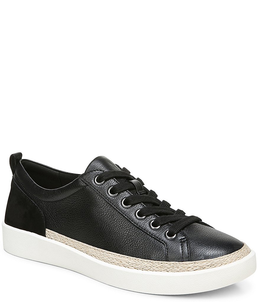 Vionic Winny Leather Jute Detail Lace-Up Sneakers