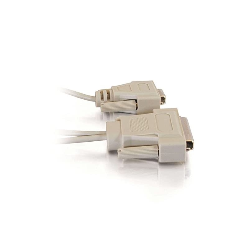 02897 DB9 Female to DB25 Female Universal Serial LapLink Compatible Cable Beige 6 Feet 182 Meters