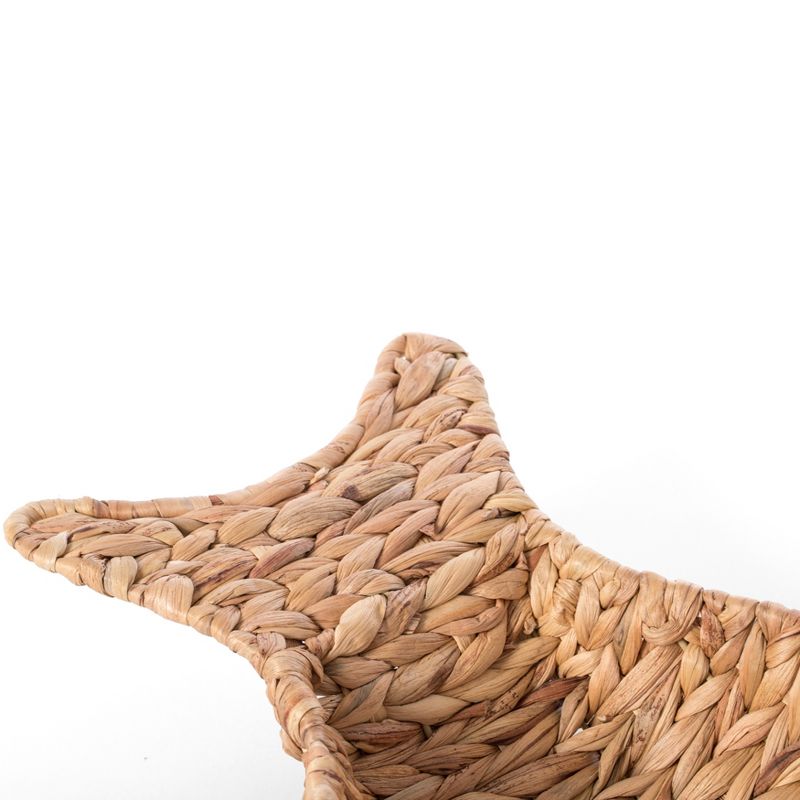 Vintiquewise Decorative Woven Water Hyacinth Fish Design Tray