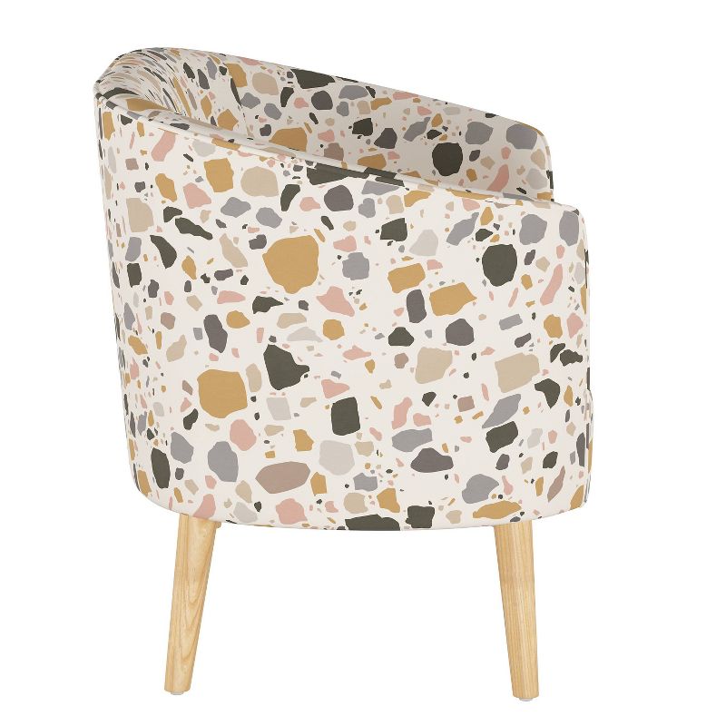 Curved Settee Terrazzo Mustard - Skyline Furniture