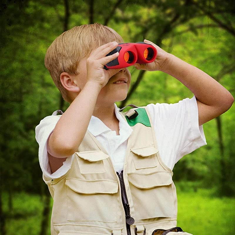 Toys for 49 Year Old Boys momampmyaboys Toys Binoculars for Kids8x21 Compact Telescope Boys Gifts 10 Years Old to Wildife and TheaterGifts for Girl 8 Year Oldred