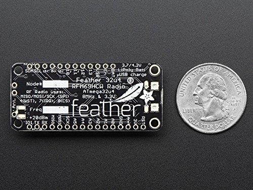 RF Development Tools Adafruit Feather 32u4 RFM69HCW Packet Radio - 868 / 915 MHz