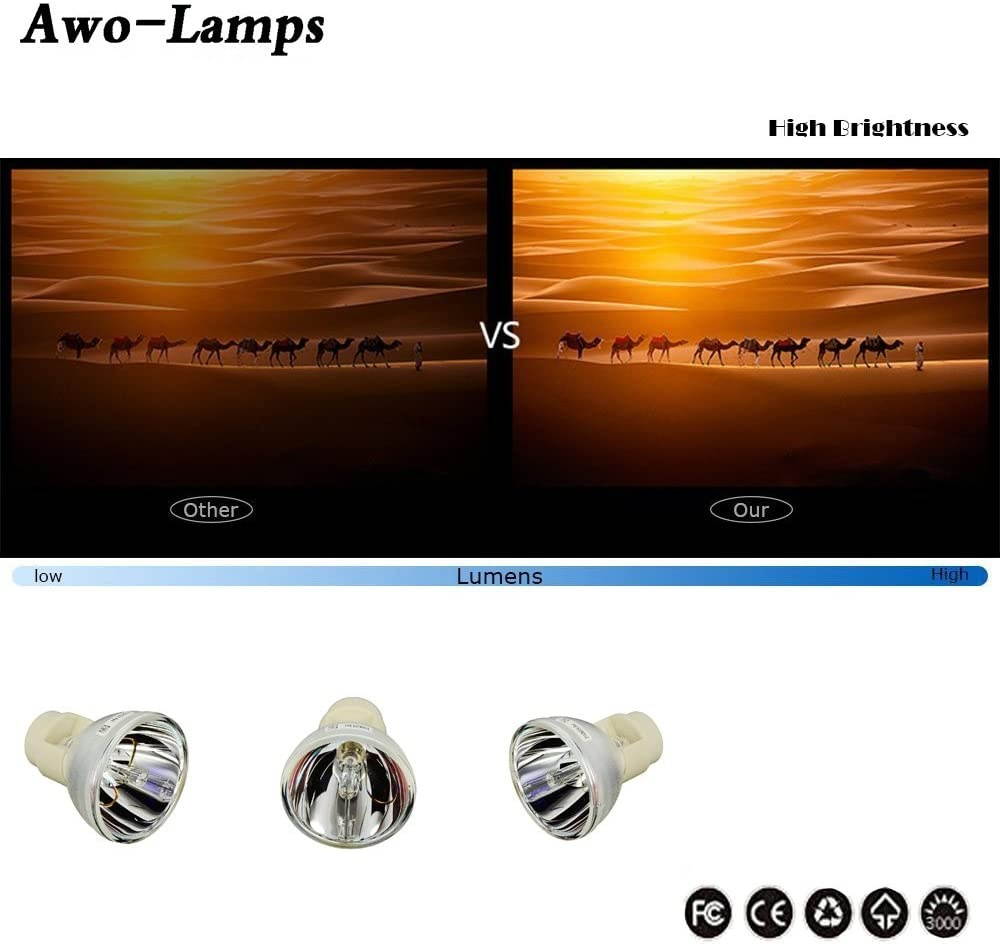 AWO Original Projector Lamp Bulb BL-FP230D / SP.8EG01GC01 / 5J.J4G05.001 / 5J.Y1C05.001 / 5J.J0705.001 for OPTOMA DH1010 EH1020,EW615,GT750,HD20-LV,HD200X-LV,HD2200 for BenQ W1100,W1200+,MP735,W600+