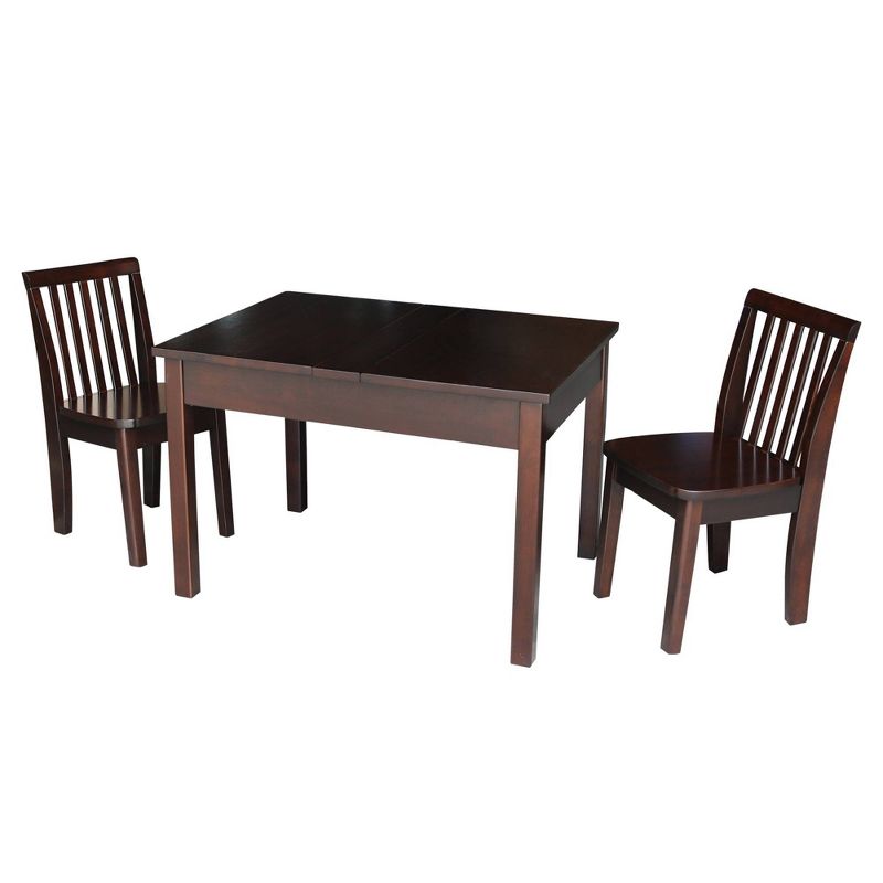 Kids' Table with 2 Mission Juvenile Chairs Rich Mocha - International Concepts
