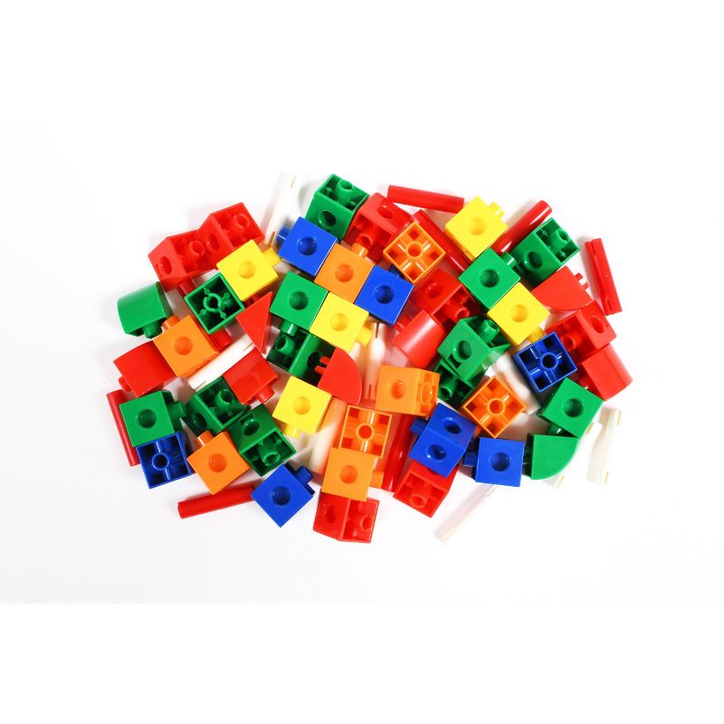 Edx Education Construction Linking Cubes - Mini Jar - Set of 80 - Linking Cubes - STEM Play - Math Manipulative for Kids