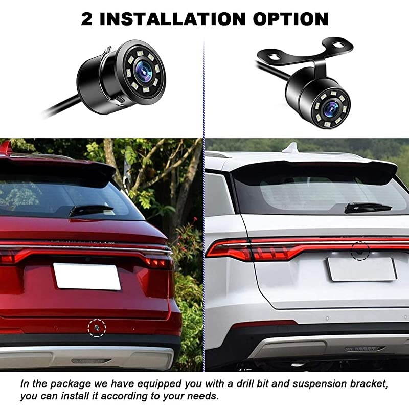 Car Backup Camera  Universal IP69K Waterproof Rear View Camera IR Night Vision with Dynamic Trajectory Guide Line Reverse Camera for Car Pickup Truck SUV RV Van