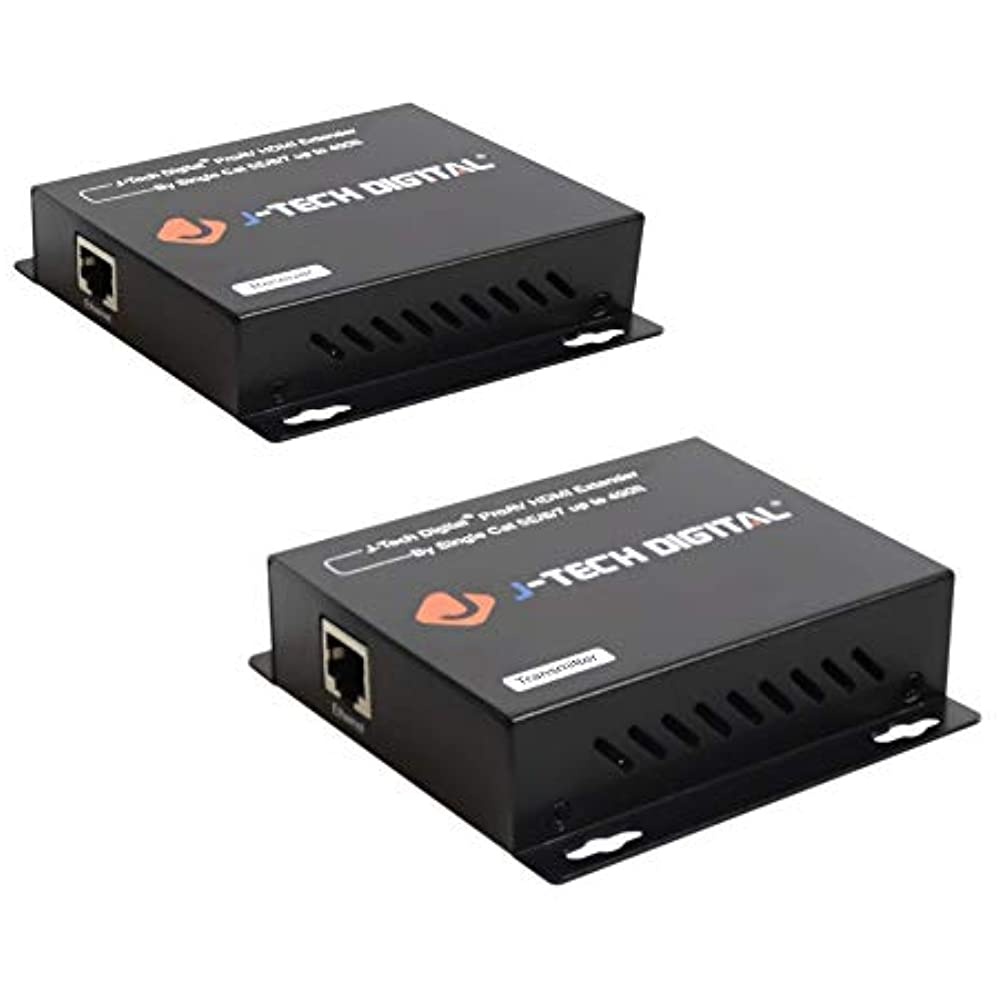 J-Tech Digital ProAV HDMI Extender Over Single Cat5e/6 Cable TCP/IP 1080p IR Remote - Up to 400' [JTD-EX-120M]