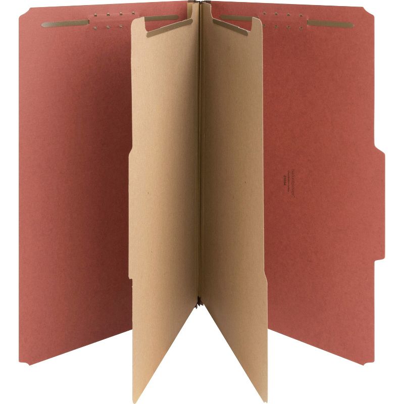 Nature Saver Classification Folders 2" Exp. Legal 2 Div 10/BX Red 01054
