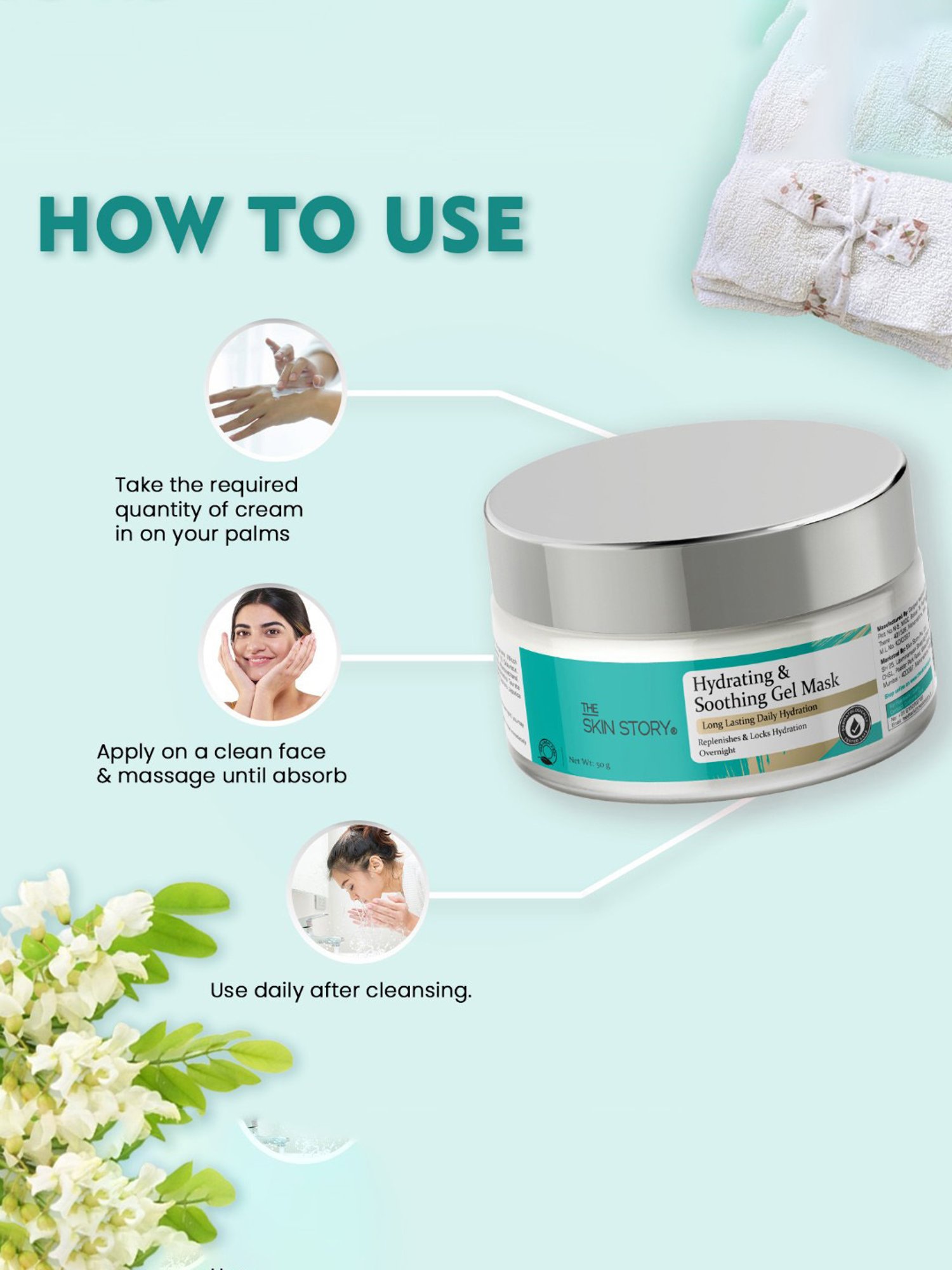 The Skin Story Witch Hazel Hydrating & Soothing Gel Mask - 50 gm