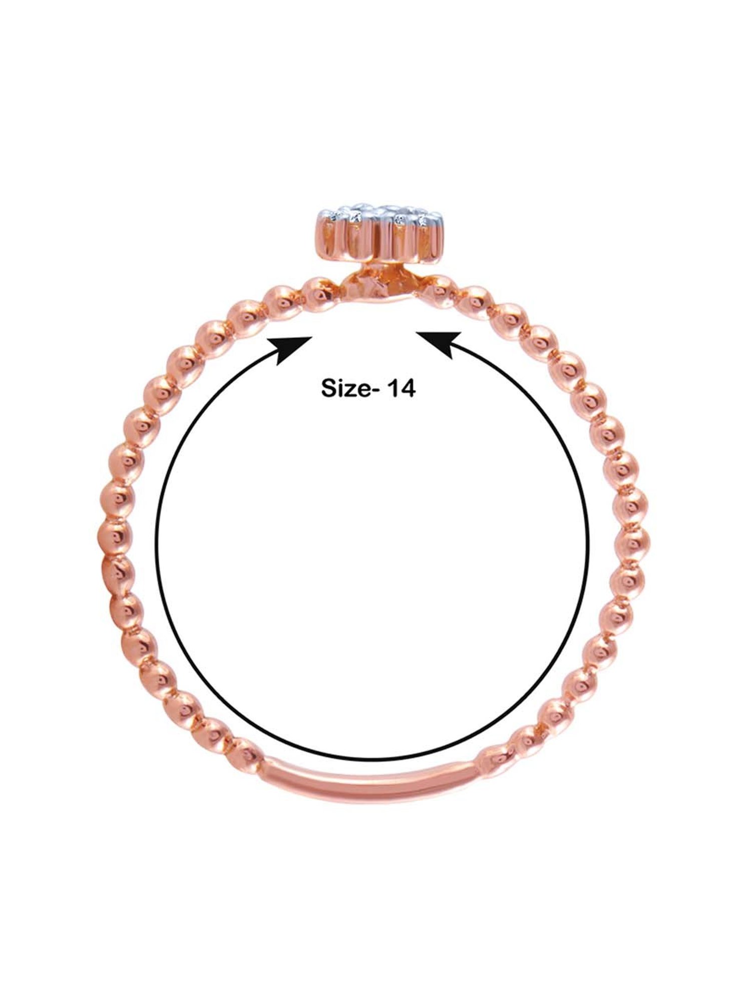 Mia By Tanishq Nature's Finest 14k Yellow Gold Radiant Sp Elegance Diamond Ring