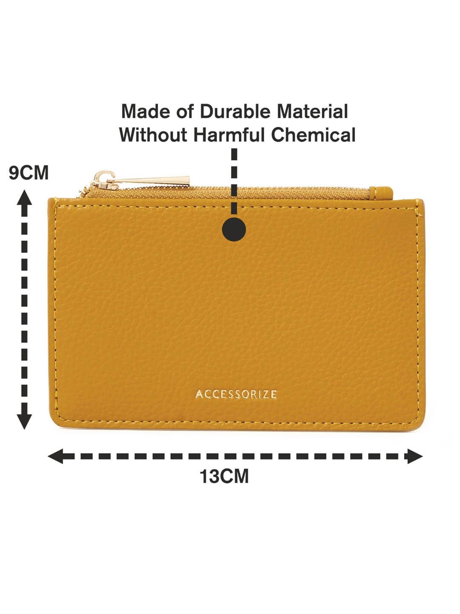 Accessorize London Yellow Textured Card Holder