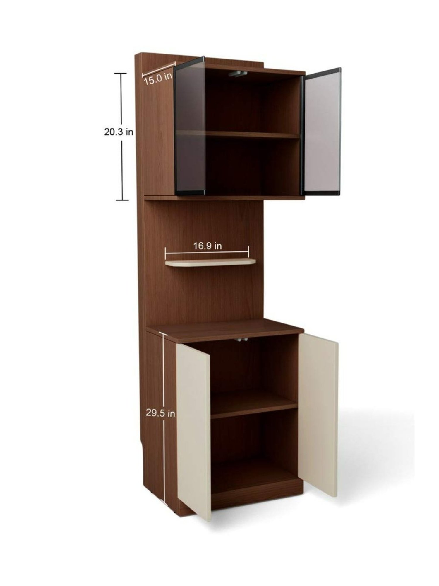 Delite Kom Flex Flowery Wenge & Acacia Dark Engineered Wood TV Entertainment Unit