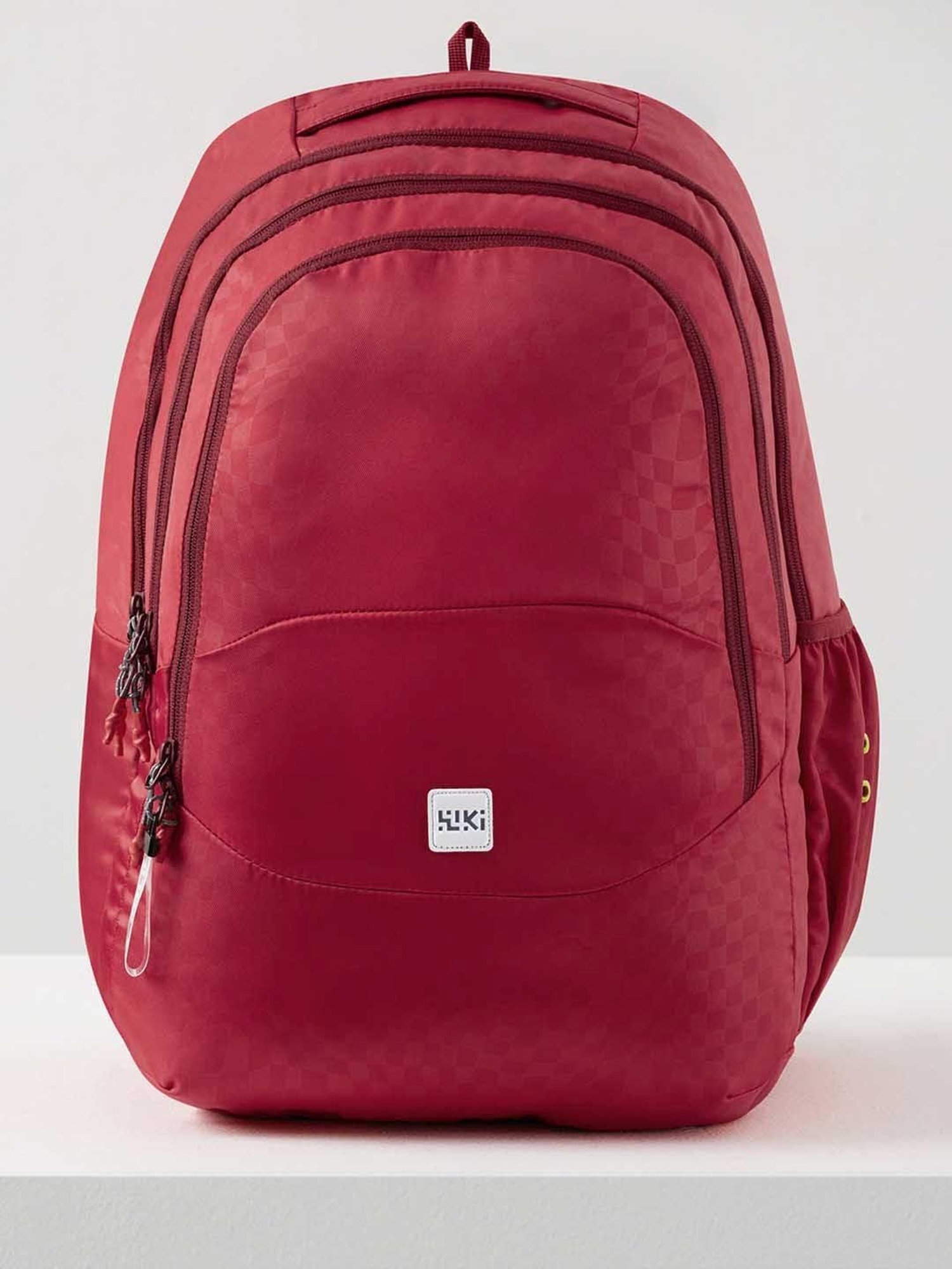 Wiki Back to School 5 Red Polyester Printed Backpack - 40 Ltrs