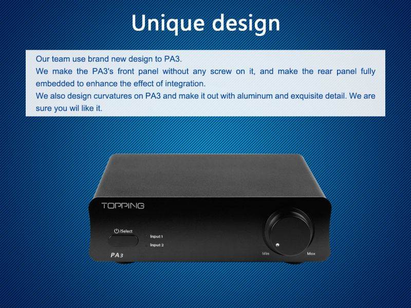 TOPPING PA3 Desktop Power Amplifier 80W x 80W 2 Channel TDA7498E HiFi Class D Digital Amplifiers