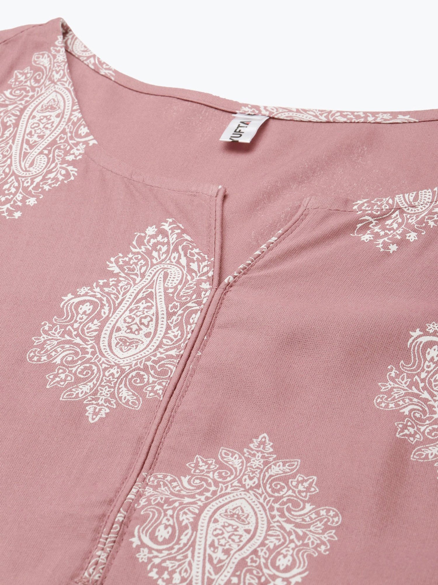 Yufta Purple Straight Fit Kurta with Palazzo & Dupatta