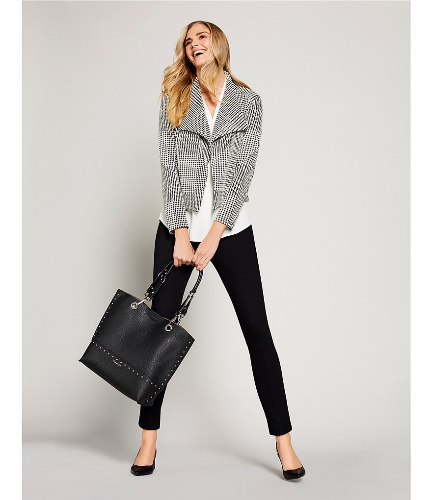 Eva Varro Solid Knit Jersey Banded Hem Pull-On Harem Pants