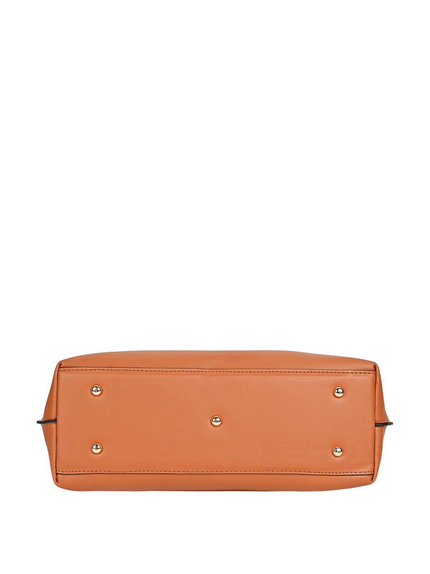 Horra Tan Solid Tote Handbag