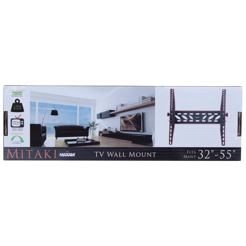 Mitaki by Maxam® 32" - 55" Tilting Wall Mount TV Bracket