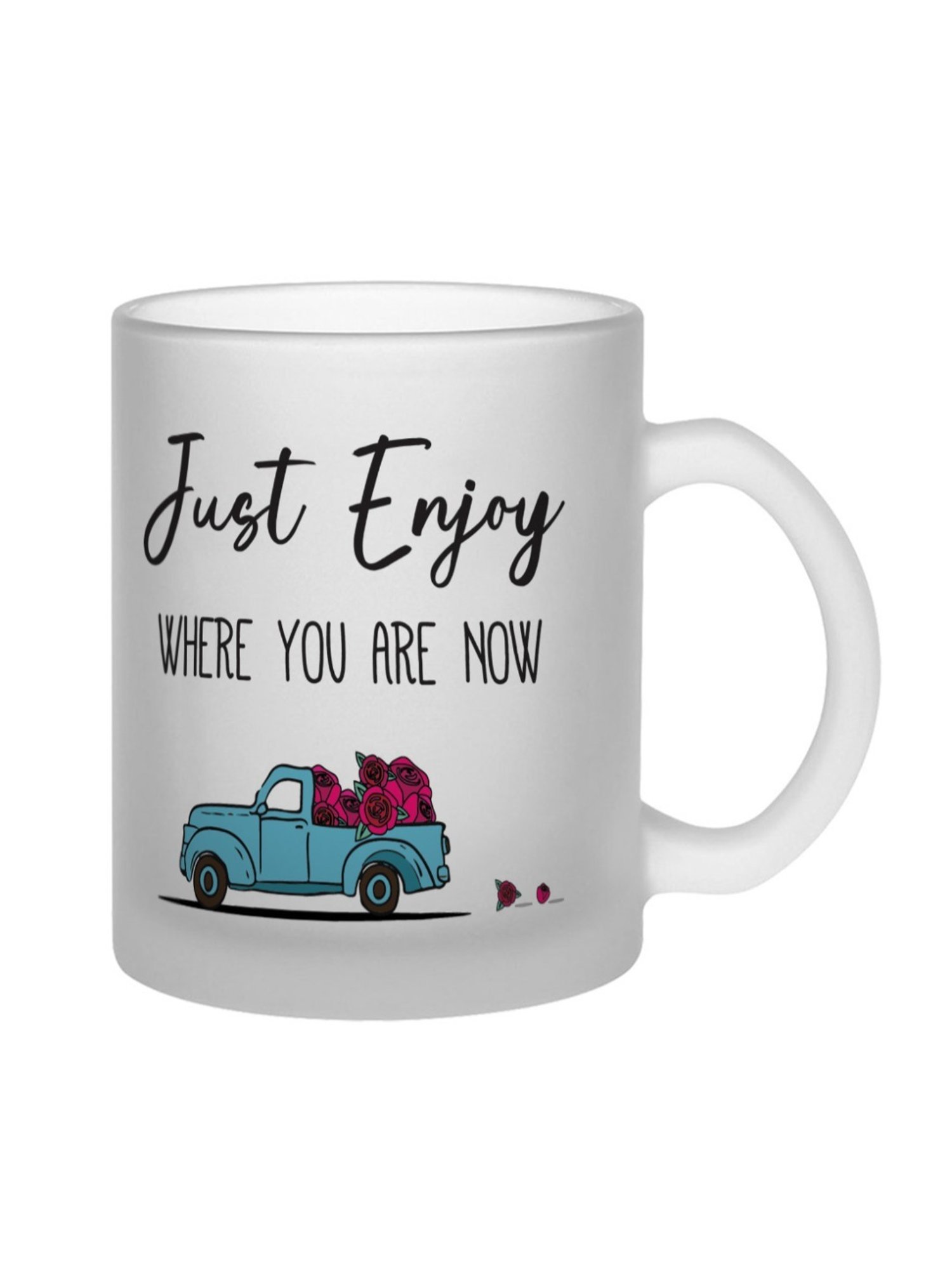 Gathari Aesthetic White Glass Frosted Coffee Mug