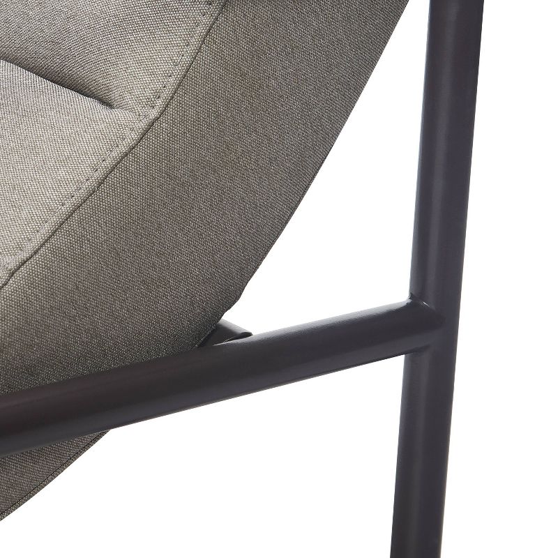 24" Amelie Mid-Century Modern Armchair Light Gray - Adore Décor