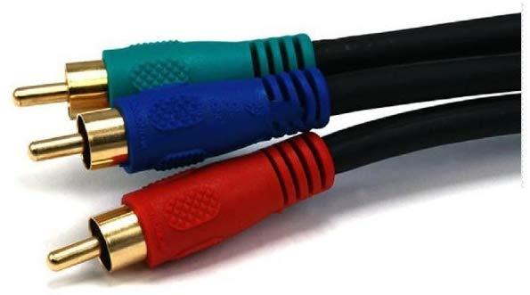 Male Component VideoAudio Cable Gold Plated 3ft 6ft 12ft 25ft 50ft 3FT