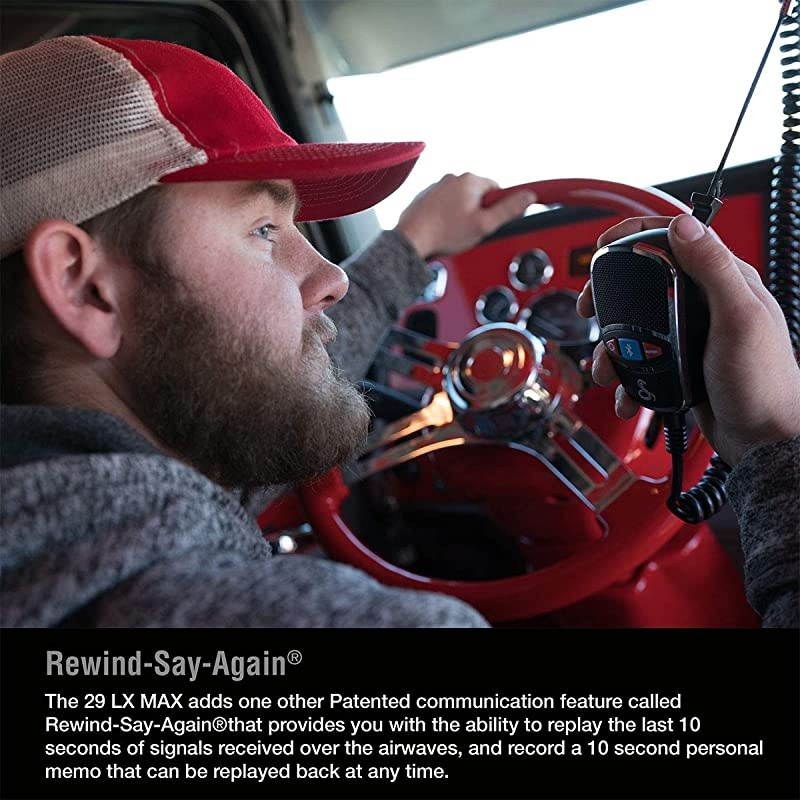 29 LX MAX Smart Full Featured Professional Cb Radio Bluetooth Legal Hands Free Iradar App Integrated 4Color Lcd Noaa Alerts RewindSayAgain BlackSilver Black amp Silver