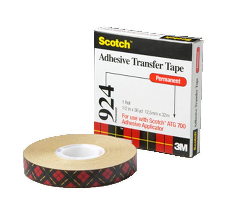 Scotch 924 ATG Adhesive Transfer Tape, 0.75 Inch x 36 Yards, Clear