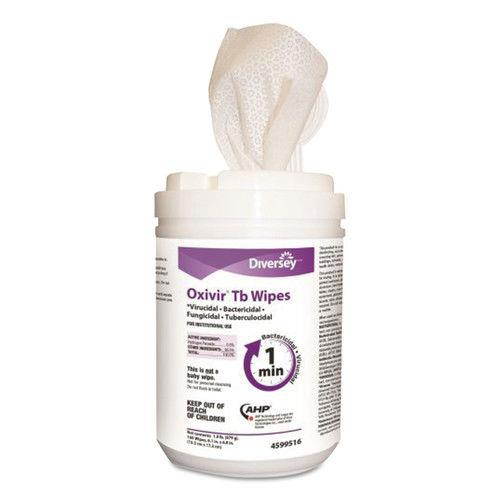 Diversey Oxivir TB Disinfectant Wipes 6 x 7 White 160/Canister 12 Canisters