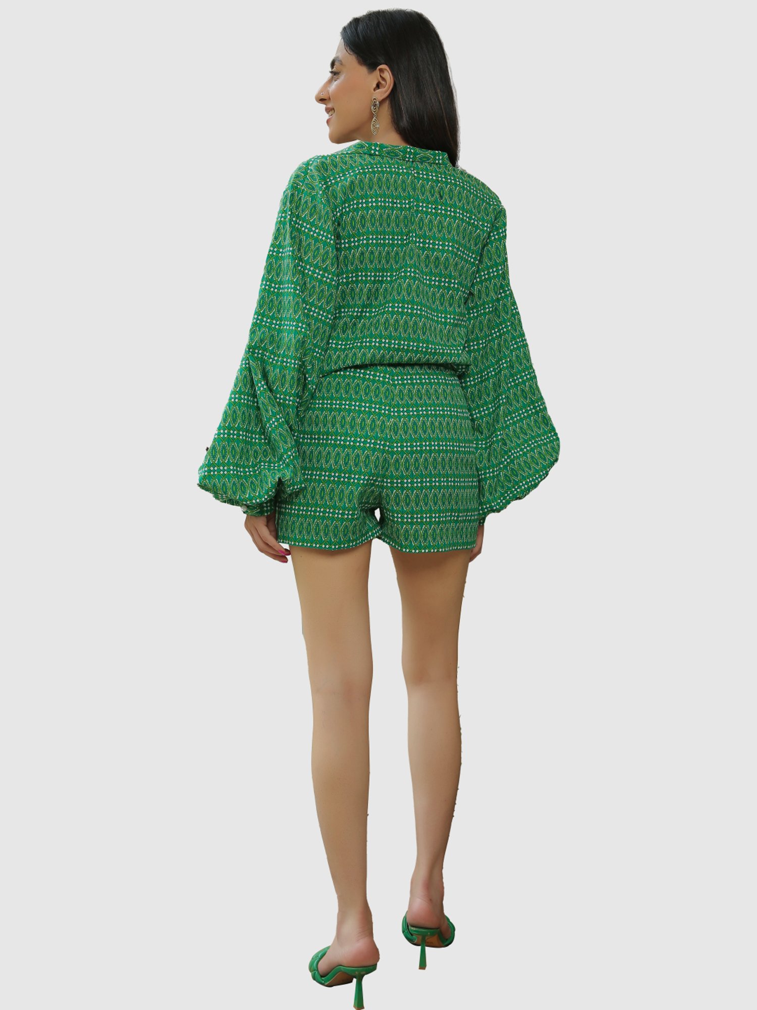 KAORI BY SHREYA AGARWAL Green Cotton Printed Co-Ords Set