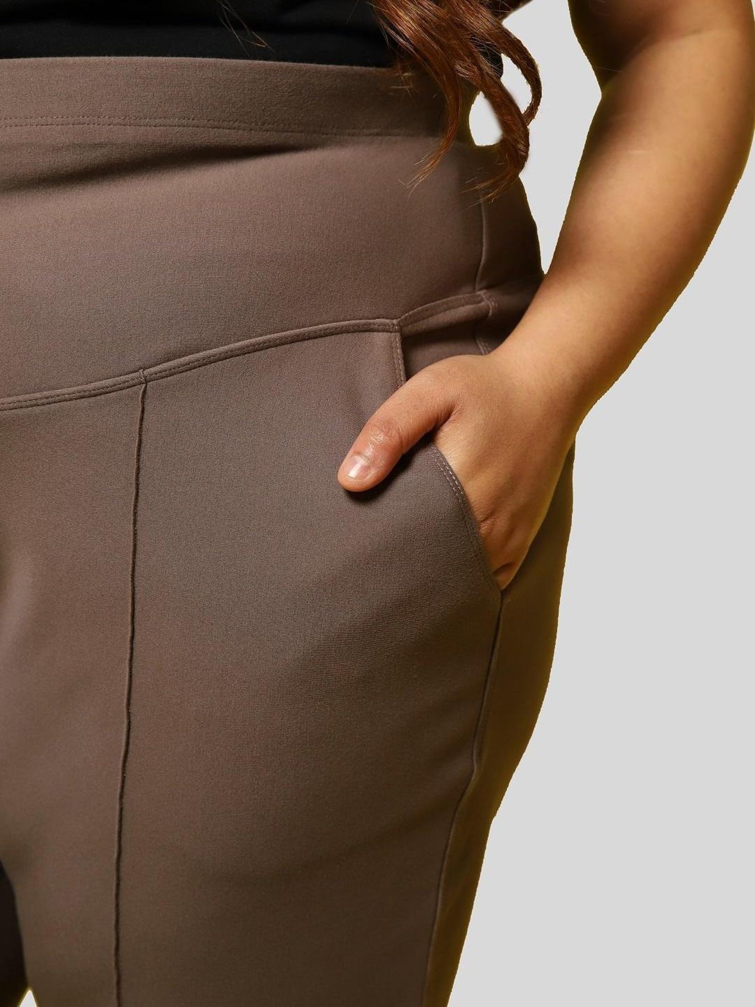 Amydus Brown Tapered Fit Jeggings
