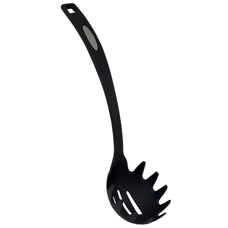 Home Basics Nylon Non-Stick Pasta Server, Black