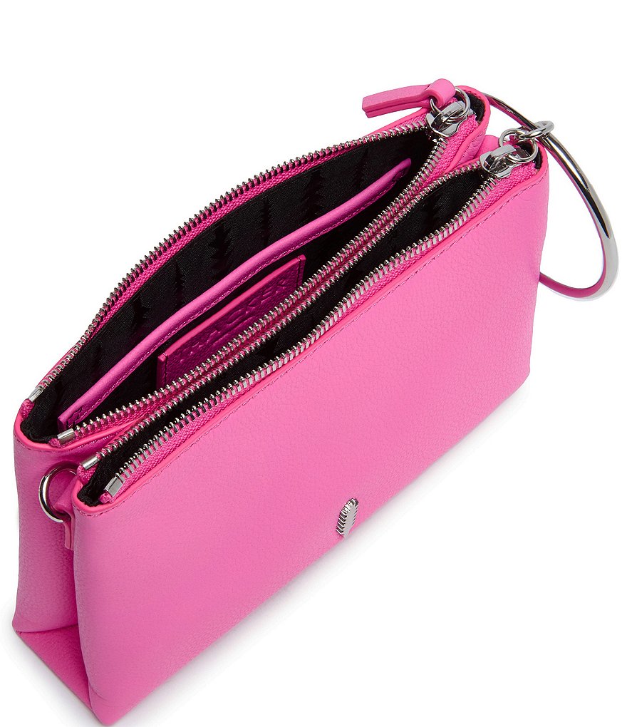 Thacker Donna Ring Handle Leather Crossbody Bag