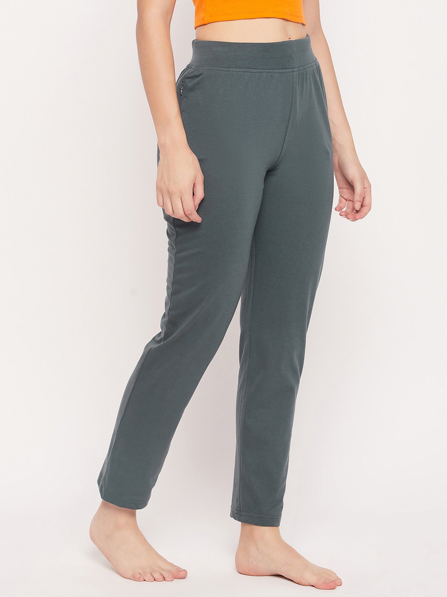 Okane Grey Mid Rise Lounge Pants