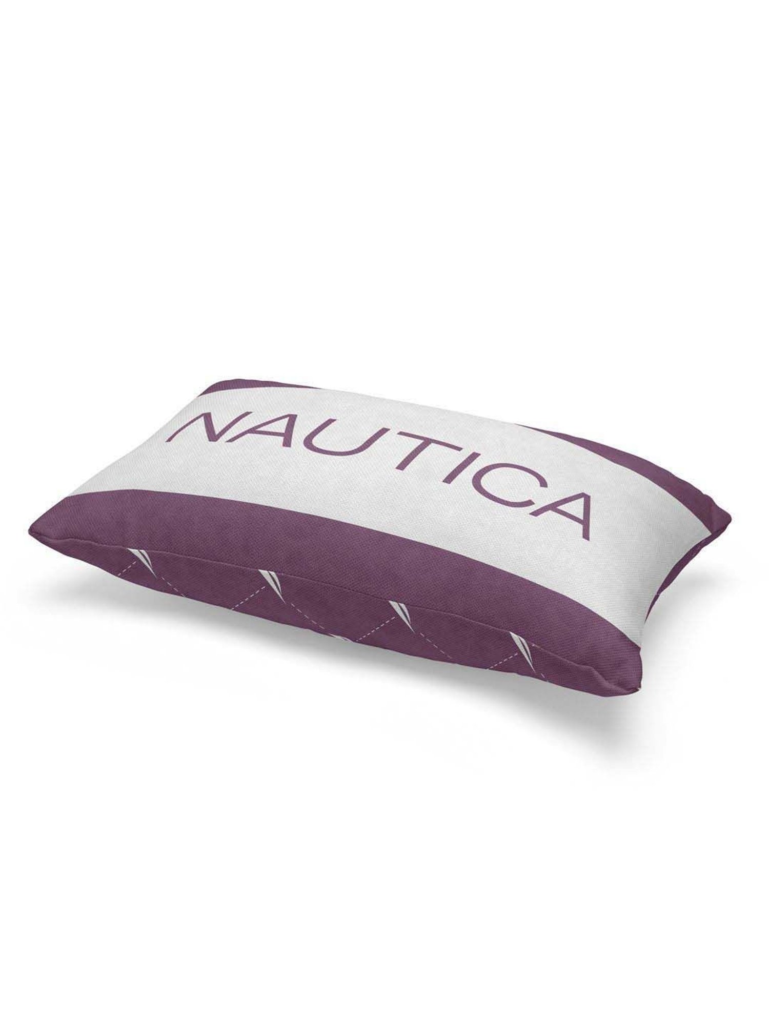 Nautica Logo Stripe Grape & Blue Microfibre 300 GSM Premium Cushion Covers - Set of 2