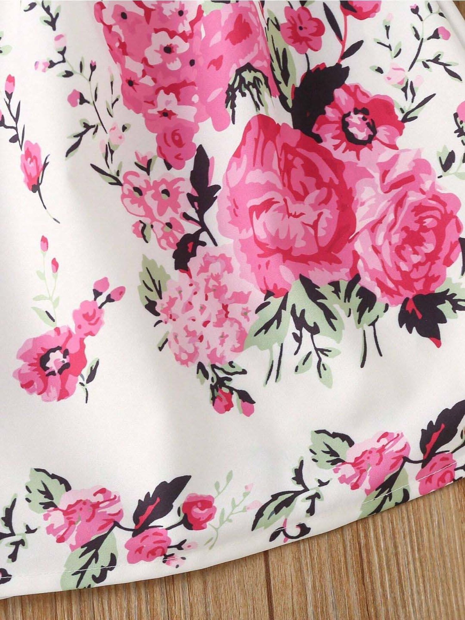 Bolly Lounge Girls White & Pink Floral Dress