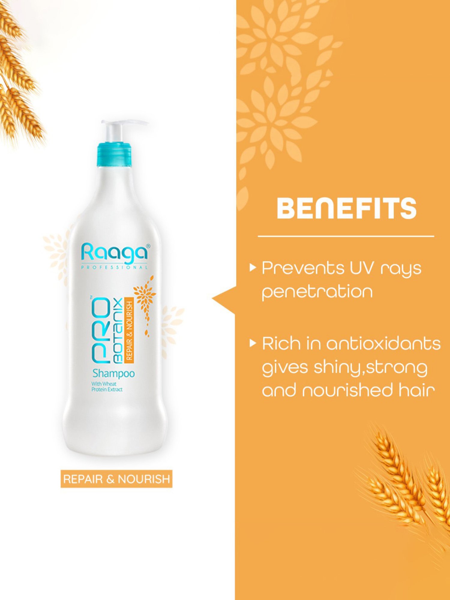 Raaga Professional Pro Botanix Repair & Nourish Shampoo - 1000 ml