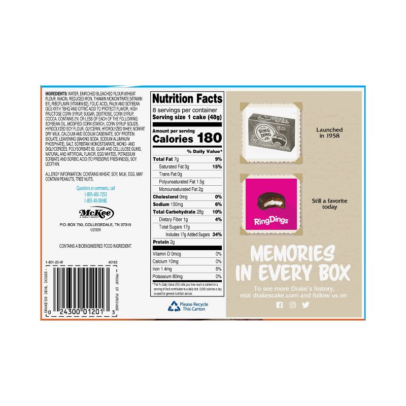 Drake's Devil Dog's - 13.63oz/8ct