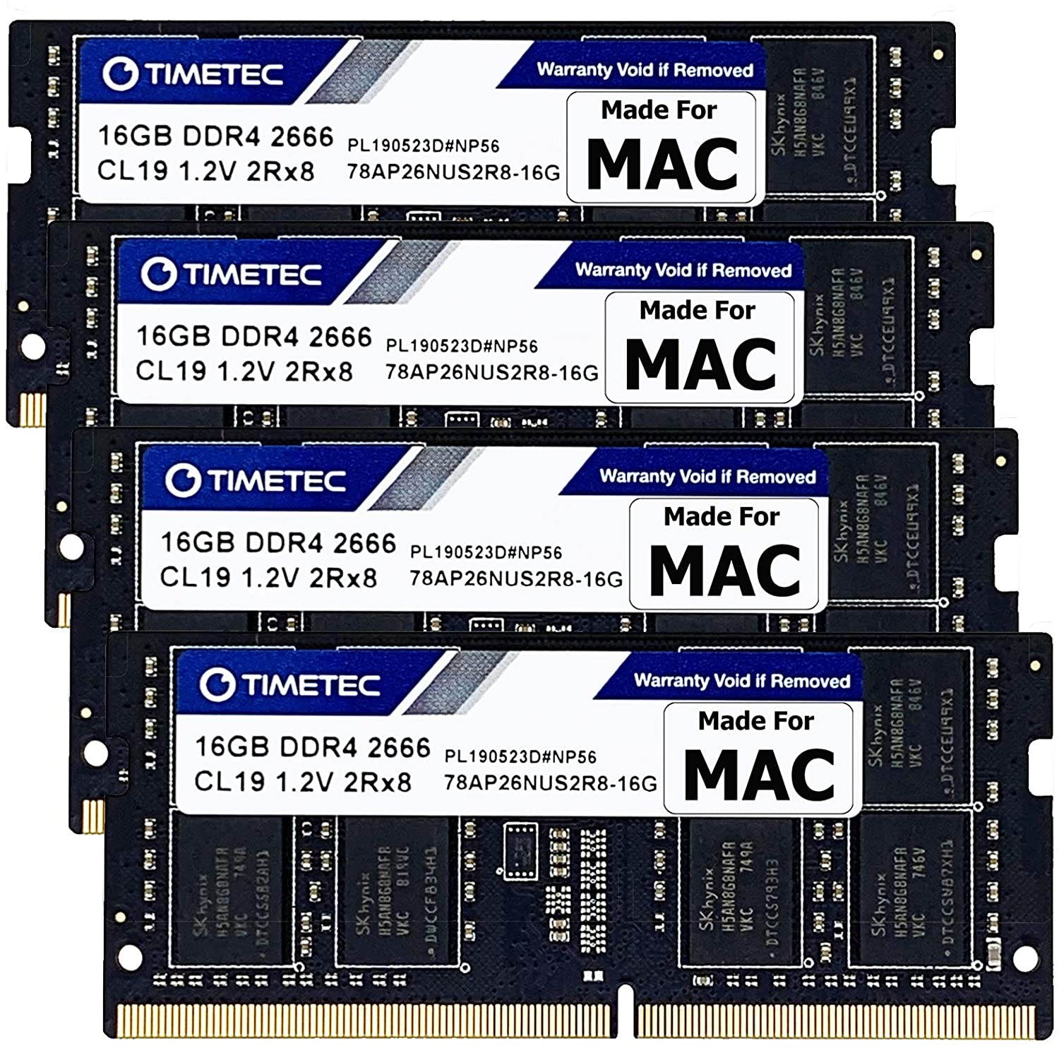 Timetec Hynix IC 32GB KIT(2x16GB) Compatible for Apple 2019 iMac 27-inch w/Retina 5K Display, Late 2018 Mac Mini DDR4 2666MHz PC4-21300 2Rx8 CL19 1.2V SODIMM Memory RAM Upgrade (32GB KIT(2x16GB))