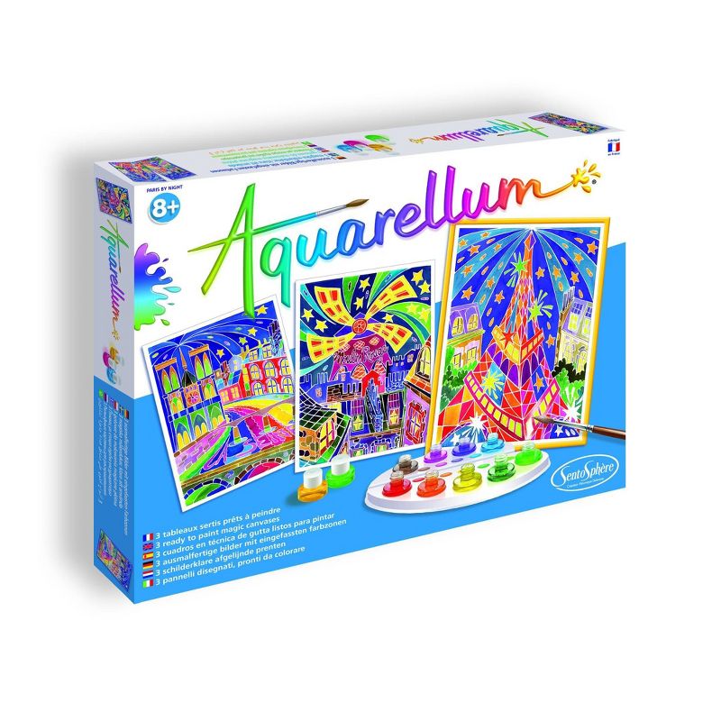 15pc Aquarellum Paris By Night Painting Kit - Sentosphere USA