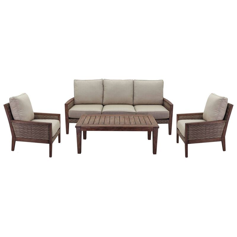 Manteo 70" Rectangular Outdoor Patio Fire Pit Table Light Gray - Modway