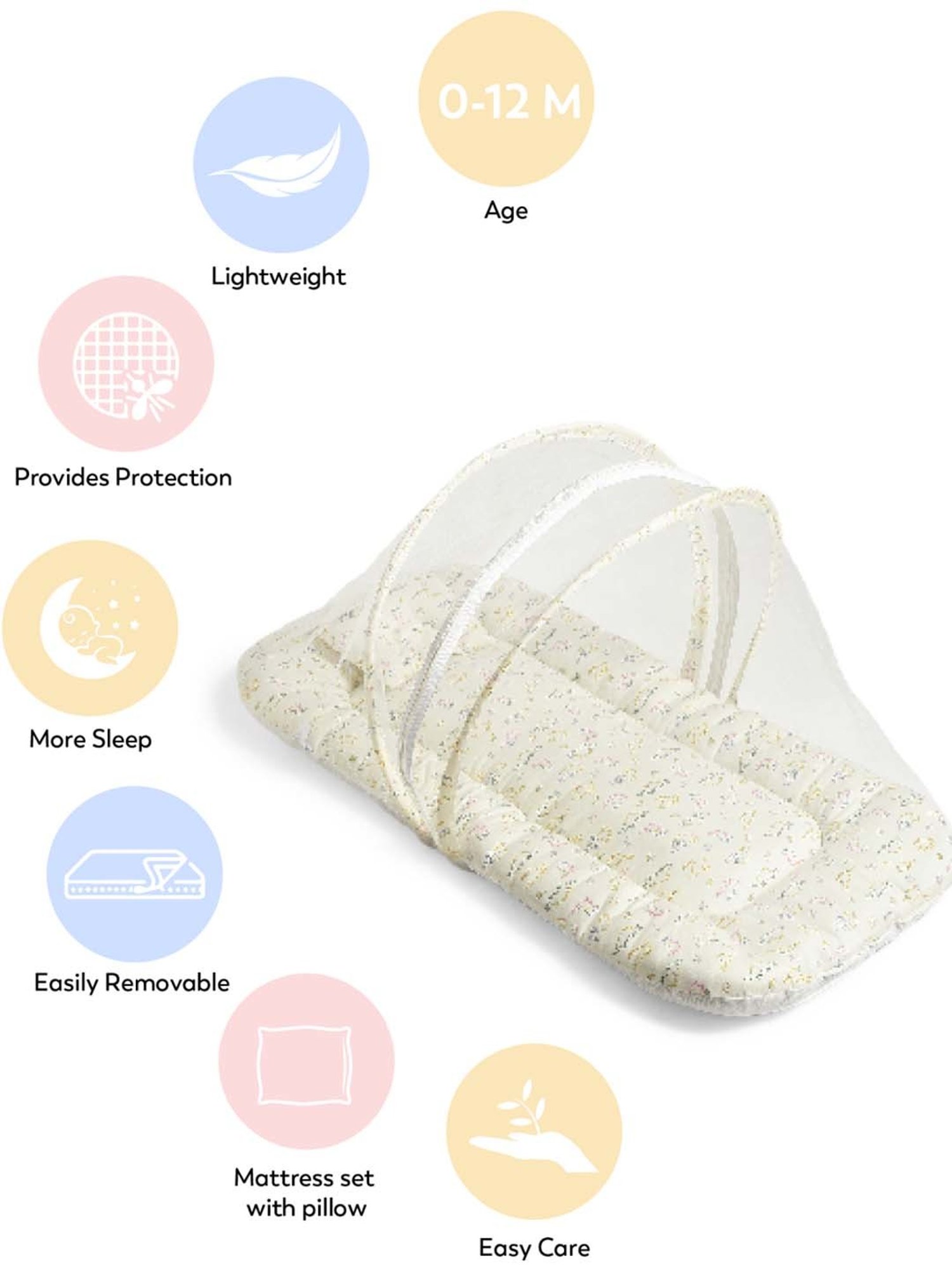 The White Willow White Infant Head Support Pillow - Set of 1